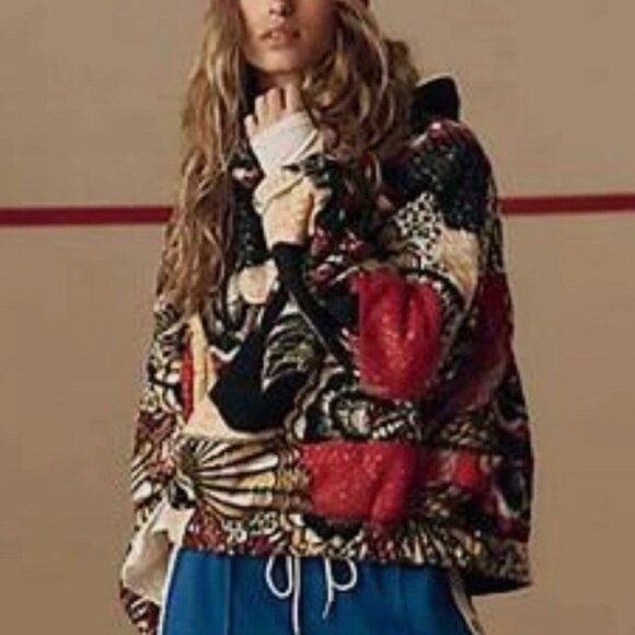 NWT Free People Movement Wild and Free Fleece Pullover Wildflower Retro Jacket - Picture 5 of 6